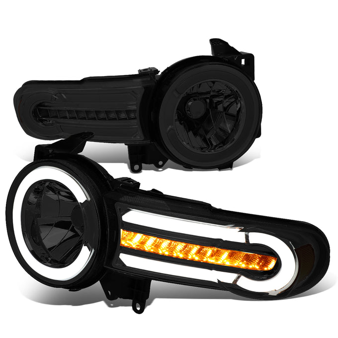 07-14-toyota-fj-cruiser-headlights-led-drl-sequential-turn-signal-smoked-lens-amber-corner-pair-hl-lb-fjc07-sm-am - 2
