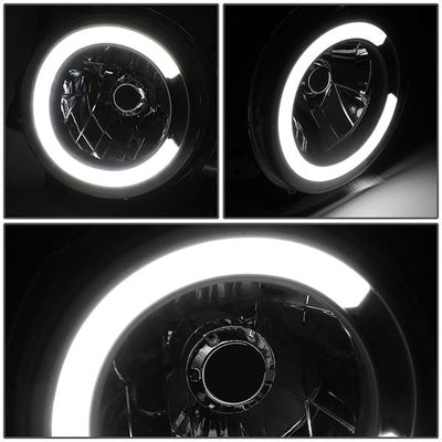 07-14 Toyota Fj Cruiser Headlights - LED DRL - Black Housing - Clear Lens - Pair - HL-LB-FJC072P-BK-CL1 - 3
