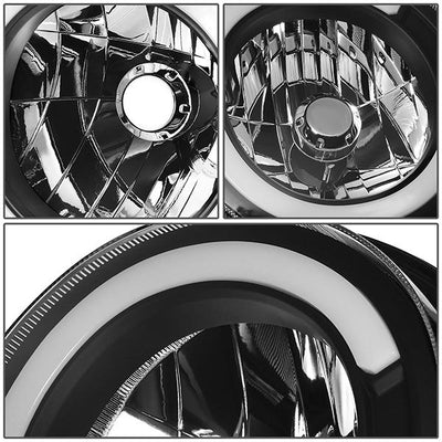 07-14 Toyota Fj Cruiser Headlights - LED DRL - Black Housing - Clear Lens - Pair - HL-LB-FJC072P-BK-CL1 - 4