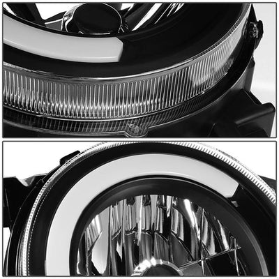 07-14 Toyota Fj Cruiser Headlights - LED DRL - Black Housing - Clear Lens - Pair - HL-LB-FJC072P-BK-CL1 - 5