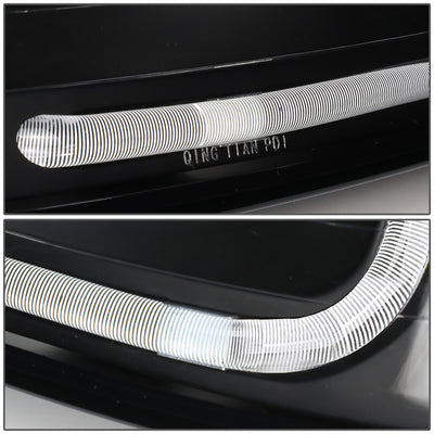 D-Motoring - Headlights - LED DRL - Black Housing - Clear Corner - Plug-n-Play - Pair - 99-04 Ford Mustang - 5