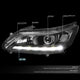 D-Motoring - Headlights - LED DRL - Black Housing - Clear Corner - Projector - Plug-n-Play - Pair - 13-15 Honda Accord 4-Door Sedan - 2
