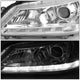 D-Motoring - Headlights - LED DRL - Chrome Housing - Clear Corner - Projector - Plug-n-Play - Pair - 13-15 Honda Accord 4-Door Sedan - 4