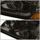 D-Motoring - Headlights - LED DRL - Smoked Lens - Amber Corner - Plug-n-Play - Pair - 98-02 Honda Accord - 2