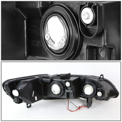D-Motoring - Headlights - LED DRL - Smoked Lens - Amber Corner - Plug-n-Play - Pair - 98-02 Honda Accord - 5