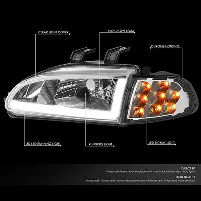 led-turn-signal-drl-92-95-honda-civic-coupe-hatchback-headlights-corner-lamps-chrome-hl-lb-hc922d-ch-cl1 - 2