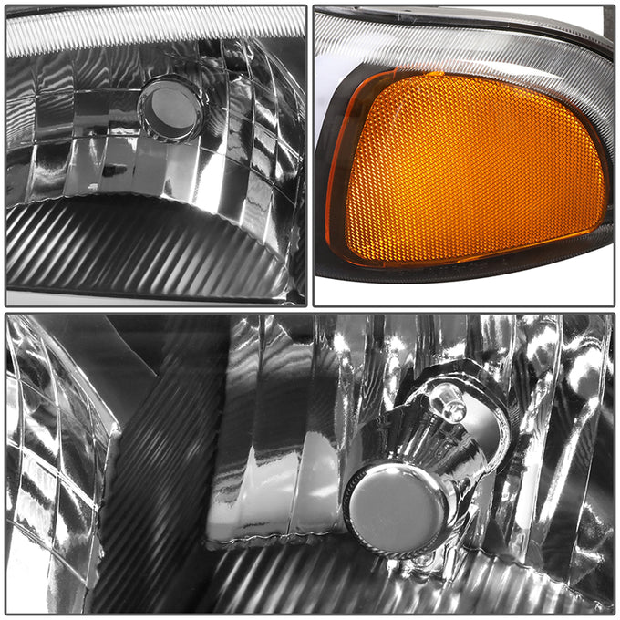 headlights-gmc-sierra-yukon-black-housing-amber-reflector-hl-lb-sierra99-bk-am - 6