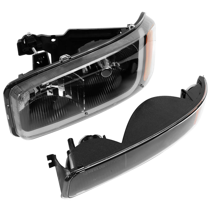 headlights-gmc-sierra-yukon-black-housing-amber-reflector-hl-lb-sierra99-bk-am - 3