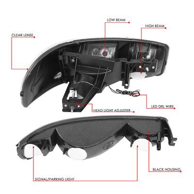 headlights-gmc-sierra-yukon-black-housing-amber-reflector-hl-lb-sierra99-bk-am - 10