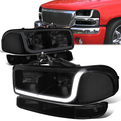 99-07-gmc-sierra-yukon-xl-1500-2500-3500-hd-c3-led-drl-headlights-black-smoked-hl-lb-sierra99-bk-sm-cl1 - 1