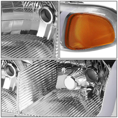 headlights-gmc-sierra-yukon-chrome-housing-amber-reflector-hl-lb-sierra99-ch-am - 4