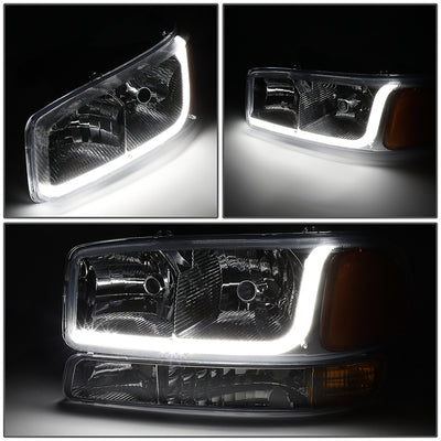 headlights-gmc-sierra-yukon-smoked-housing-amber-reflector-hl-lb-sierra99-sm-am - 3