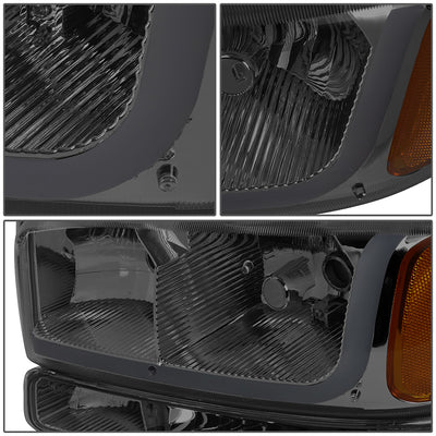 headlights-gmc-sierra-yukon-smoked-housing-amber-reflector-hl-lb-sierra99-sm-am - 4