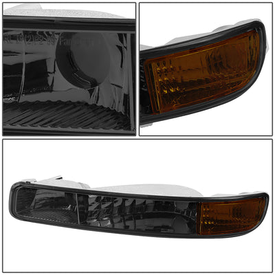 headlights-gmc-sierra-yukon-smoked-housing-amber-reflector-hl-lb-sierra99-sm-am - 6