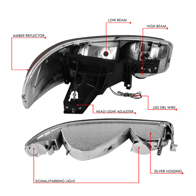 headlights-gmc-sierra-yukon-smoked-housing-amber-reflector-hl-lb-sierra99-sm-am - 10