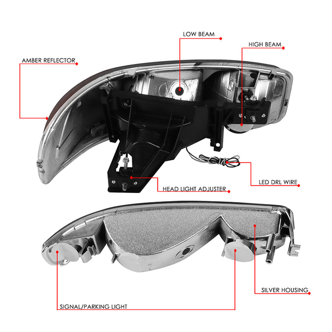 headlights-gmc-sierra-yukon-smoked-housing-amber-reflector-hl-lb-sierra99-sm-am - 10