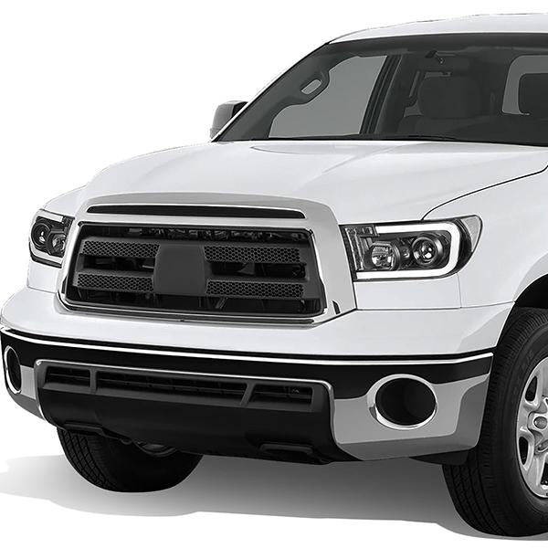 07-13 Toyota Tundra LED DRL+Turn Signal Projector Headlights - Pair - HL-LB-TT07-BK-CL1 - 11
