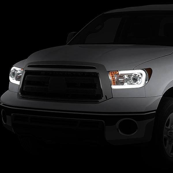 07-13 Toyota Tundra LED DRL+Turn Signal Projector Headlights - Pair - HL-LB-TT07-CH-AM - 3