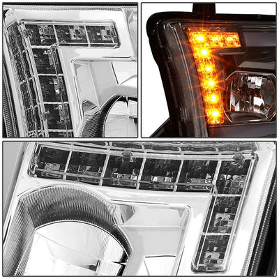 07-13 Toyota Tundra LED DRL+Turn Signal Projector Headlights - Pair - HL-LB-TT07-CH-AM - 6