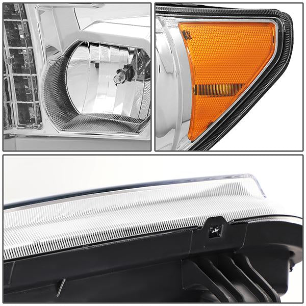 07-13 Toyota Tundra LED DRL+Turn Signal Projector Headlights - Pair - HL-LB-TT07-CH-AM - 8