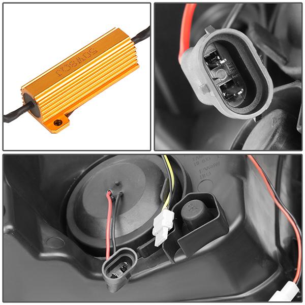 07-13 Toyota Tundra LED DRL+Turn Signal Projector Headlights - Pair - HL-LB-TT07-CH-AM - 9