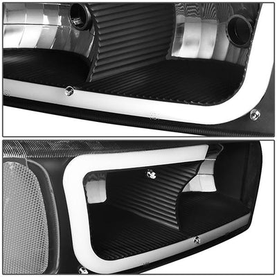 00-06 Gmc Yukon Xl Sierra Denali Headlights - LED DRL Headlight+Bumper Lamps - Clear Lens - Clear Corner - Pair - 4