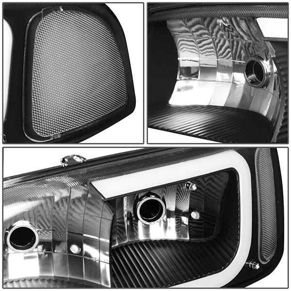 00-06 Gmc Yukon Xl Sierra Denali Headlights - LED DRL Headlight+Bumper Lamps - Clear Lens - Clear Corner - Pair - 5