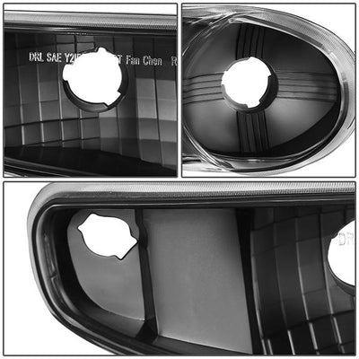 00-06 Gmc Yukon Xl Sierra Denali Headlights - LED DRL Headlight+Bumper Lamps - Clear Lens - Clear Corner - Pair - 6