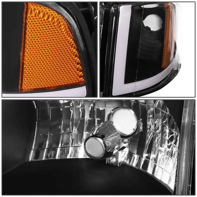94-02-dodge-ram-headlights-led-drl-black-housing-clear-lens-amber-corner-plug-n-play-pair-hl-lb2-dr944-bk-am - 7