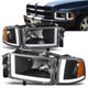 94-02-dodge-ram-headlights-led-drl-black-housing-clear-lens-amber-corner-plug-n-play-pair-hl-lb2-dr944-bk-am - 1