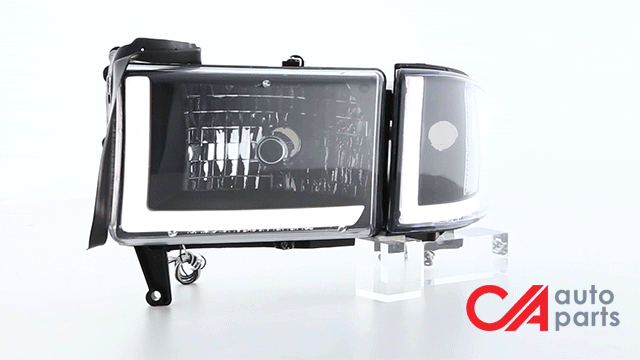94-02-dodge-ram-headlights-led-drl-black-housing-clear-lens-clear-corner-plug-n-play-pair-hl-lb2-dr944-bk-cl1 - 3