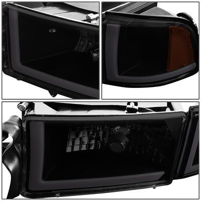 94-02-dodge-ram-headlights-led-drl-smoked-housing-smoked-lens-amber-corner-plug-n-play-pair-hl-lb2-dr944-bk-sm-am - 6