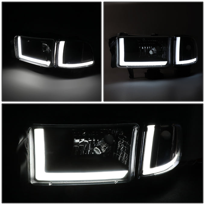 94-02-dodge-ram-headlights-led-drl-smoked-housing-smoked-lens-clear-corner-plug-n-play-pair-hl-lb2-dr944-bk-sm-cl1 - 5