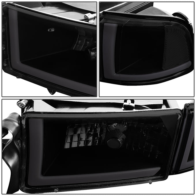 94-02-dodge-ram-headlights-led-drl-smoked-housing-smoked-lens-clear-corner-plug-n-play-pair-hl-lb2-dr944-bk-sm-cl1 - 6