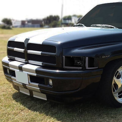 94-02-dodge-ram-headlights-led-drl-smoked-housing-smoked-lens-clear-corner-plug-n-play-pair-hl-lb2-dr944-bk-sm-cl1 - 9
