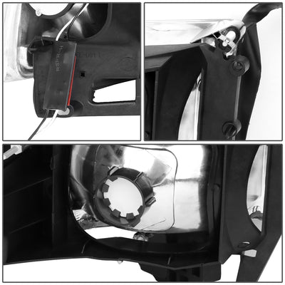 D-Motoring - 94-02 Dodge Ram Headlights - LED DRL - Chrome Housing - Clear Lens - Clear Corner - Plug-n-Play - Pair - 5