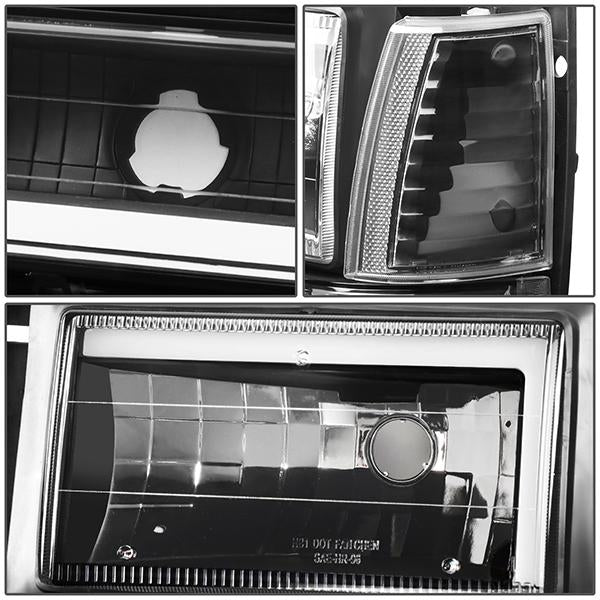 led-drl-91-94-ford-explorer-headlights-bumper-corner-lamps-black-housing-hl-lb2-fexp91-bk-cl1 - 6