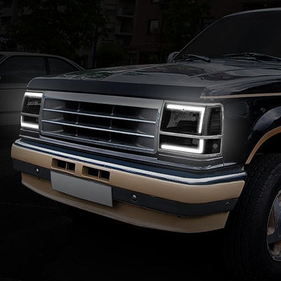 led-drl-91-94-ford-explorer-headlights-bumper-corner-lamps-tinted-housing-hl-lb2-fexp91-bk-sm-cl1 - 9