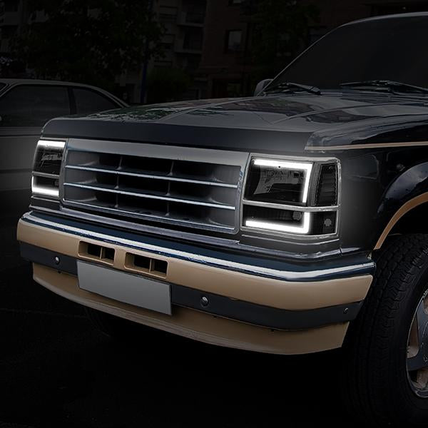 led-drl-91-94-ford-explorer-headlights-bumper-corner-lamps-tinted-housing-hl-lb2-fexp91-bk-sm-cl1 - 9