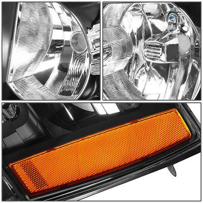 07-14 Tahoe Suburban Headlights - LED DRL+Turn Signal - Clear Lens - Amber Corner - Pair - 5