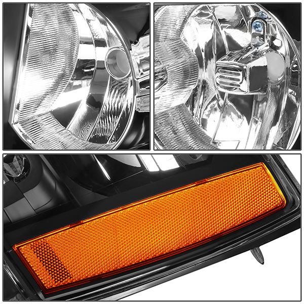 07-14 Tahoe Suburban Headlights - LED DRL+Turn Signal - Clear Lens - Amber Corner - Pair - 5