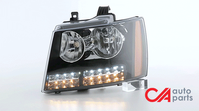07-14-tahoe-suburban-headlights-led-drl-turn-signal-clear-lens-amber-corner-pair-hl-led-csa07-bk-am - 9