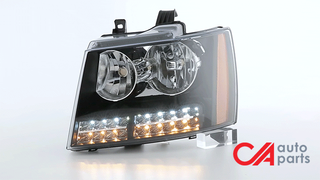 07-14-tahoe-suburban-headlights-led-drl-turn-signal-clear-lens-amber-corner-pair-hl-led-csa07-bk-am - 9