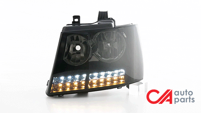 07-14-tahoe-suburban-headlights-led-drl-turn-signal-smoked-lens-clear-corner-pair-hl-led-csa07-bk-sm-cl1 - 9