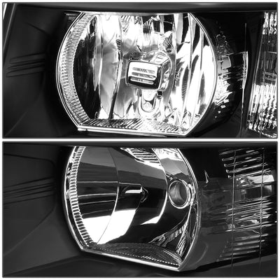 D-Motoring - 07-14 Chevy Silverado Headlights - LED DRL Strip - Clear Lens - Clear Corner - Plug-n-Play - Pair - 5