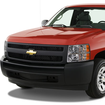 D-Motoring - 07-14 Chevy Silverado Headlights - LED DRL Strip - Clear Lens - Amber Corner - Plug-n-Play - Pair - 7