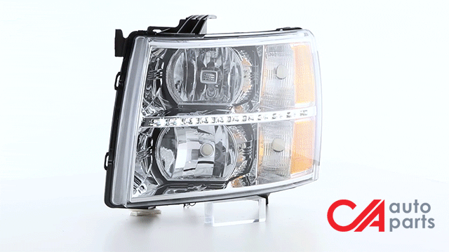 07-14-chevy-silverado-headlights-led-drl-strip-clear-lens-amber-corner-plug-n-play-pair-hl-led-csil07-ch-am - 3