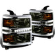 D-Motoring - Headlights - LED DRL - Smoked Lens - Amber Corner - Pair - Chevrolet Silverado 1500 - 3