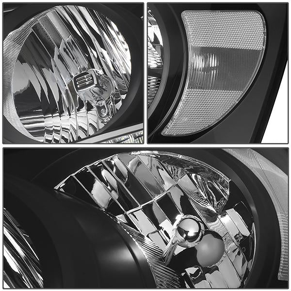 06-09 Ram Truck LED DRL Headlights - Black Housing - Clear Lens - Clear Corner - Pair - HL-LED-RM06-BK-CL1 - 5