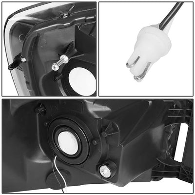 06-09 Ram Truck LED DRL Headlights - Black Housing - Clear Lens - Clear Corner - Pair - HL-LED-RM06-BK-CL1 - 6